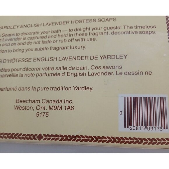 Vintage Yardley English Lavender Hostess Soaps Set of 2 X 100g NEW in Box Canada - Picture 9 of 9